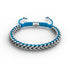 Bleu x Argent | Bracelet chaîne de blé Gaia
